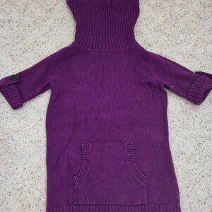 Athleta Tunic Cowl Neck Sweater Plum Sz LG